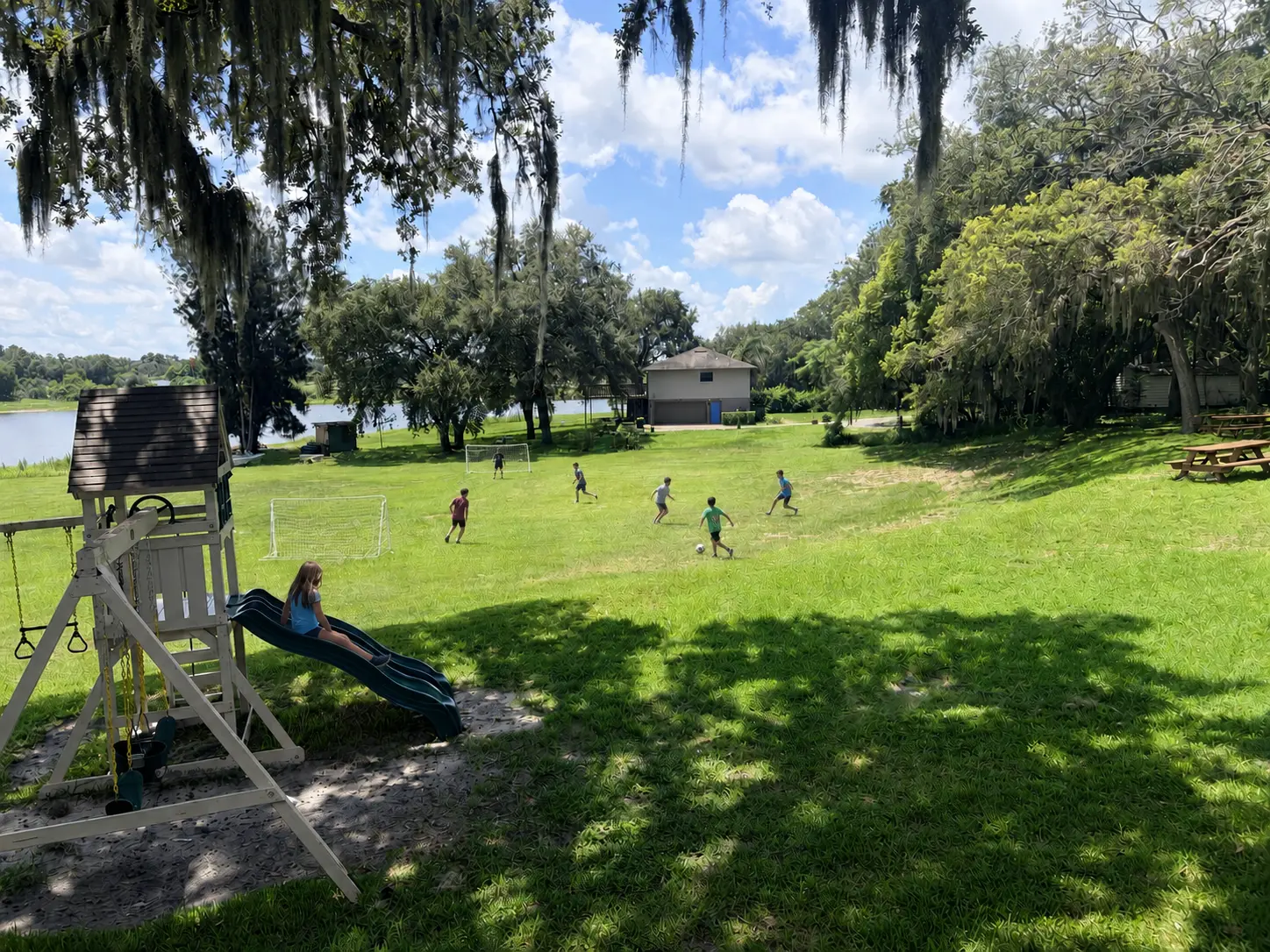 Lakeside field for soccer, recess and PE